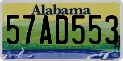 AL license plate 57AD553