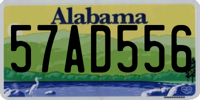 AL license plate 57AD556