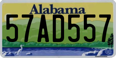 AL license plate 57AD557