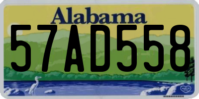 AL license plate 57AD558