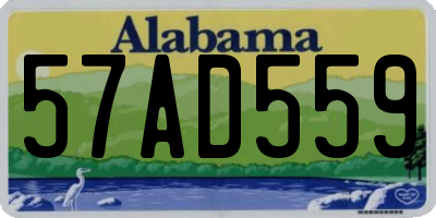 AL license plate 57AD559