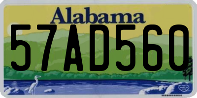 AL license plate 57AD560