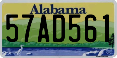 AL license plate 57AD561