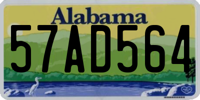 AL license plate 57AD564