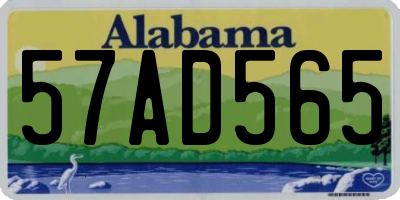 AL license plate 57AD565