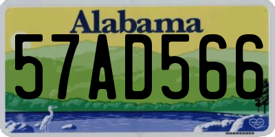 AL license plate 57AD566