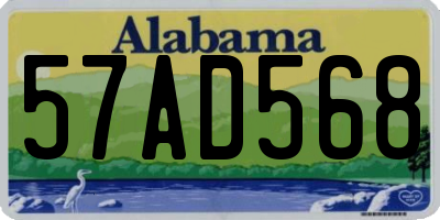 AL license plate 57AD568