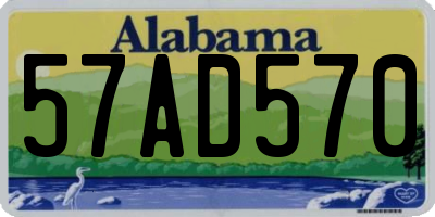 AL license plate 57AD570