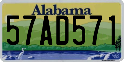AL license plate 57AD571