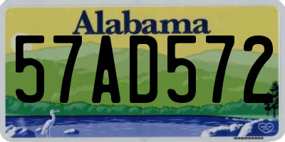 AL license plate 57AD572