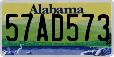 AL license plate 57AD573
