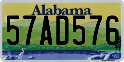 AL license plate 57AD576