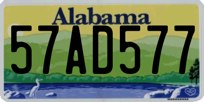 AL license plate 57AD577