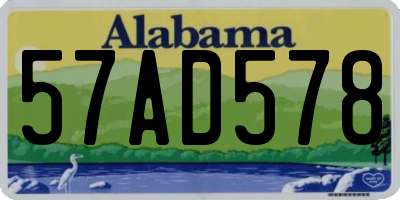 AL license plate 57AD578