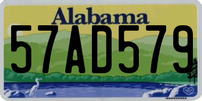 AL license plate 57AD579