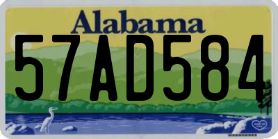 AL license plate 57AD584