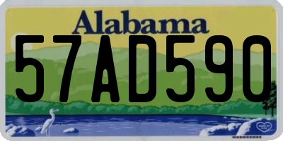 AL license plate 57AD590