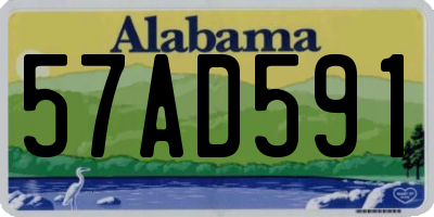 AL license plate 57AD591