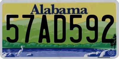 AL license plate 57AD592