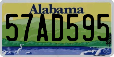 AL license plate 57AD595