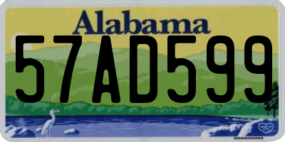 AL license plate 57AD599