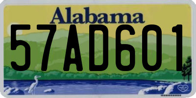 AL license plate 57AD601