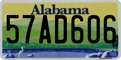 AL license plate 57AD606