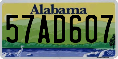AL license plate 57AD607