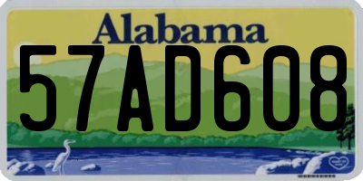 AL license plate 57AD608