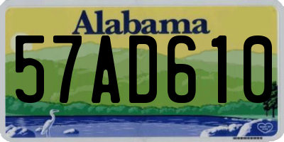 AL license plate 57AD610