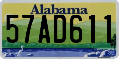 AL license plate 57AD611