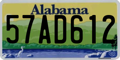 AL license plate 57AD612