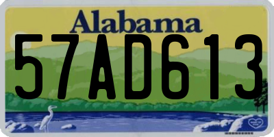 AL license plate 57AD613