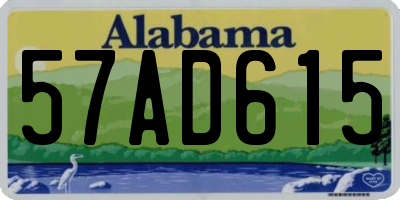 AL license plate 57AD615