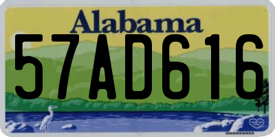 AL license plate 57AD616