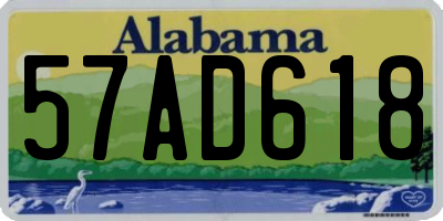 AL license plate 57AD618