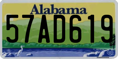 AL license plate 57AD619