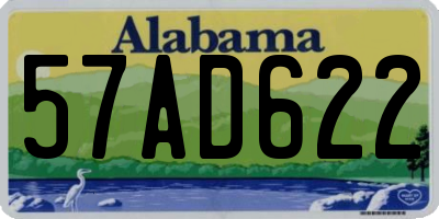 AL license plate 57AD622