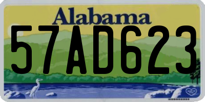 AL license plate 57AD623