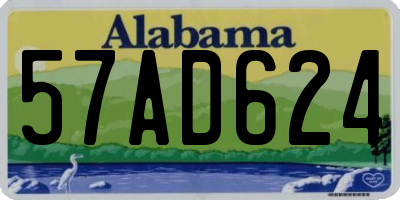 AL license plate 57AD624