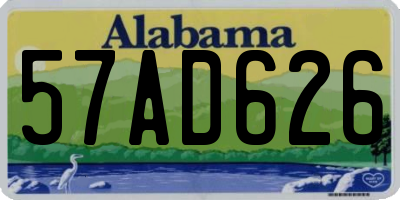 AL license plate 57AD626
