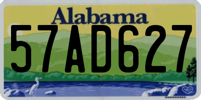 AL license plate 57AD627