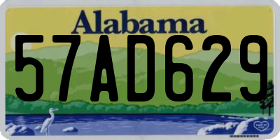 AL license plate 57AD629