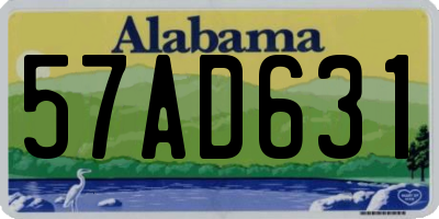 AL license plate 57AD631