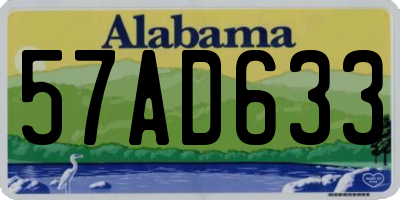 AL license plate 57AD633