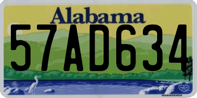 AL license plate 57AD634