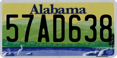 AL license plate 57AD638