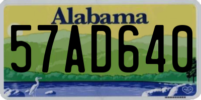 AL license plate 57AD640