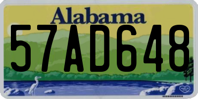 AL license plate 57AD648