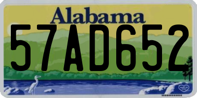 AL license plate 57AD652